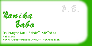 monika babo business card